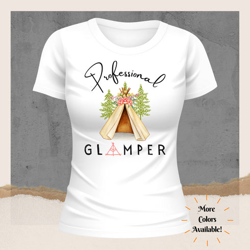 Professional Glamper Crewneck T-Shirt-Unisex